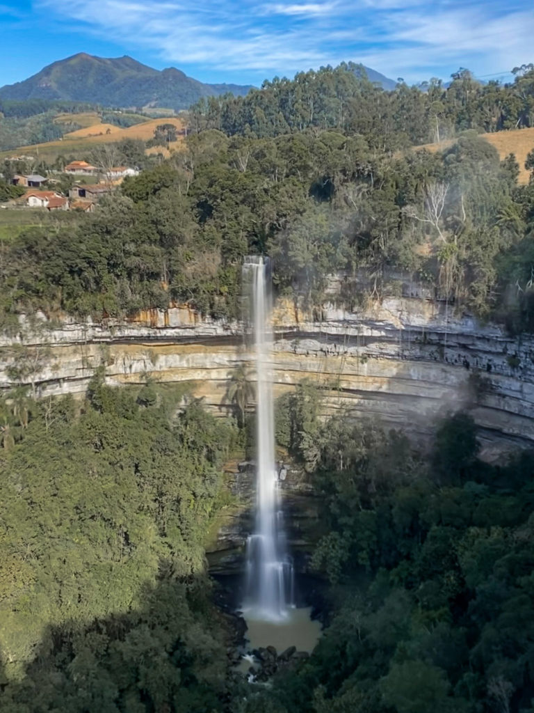 O que fazer no Alto Vale do Itajaí: Mirante da Cachoeira do Rio do Salto em Chapadão do Lageado